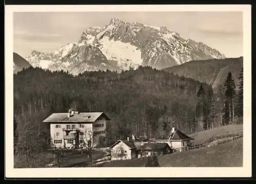 AK Berchtesgaden, Haus Glückauf, Hochkalter, Erholungsheim der Wintershall A.G