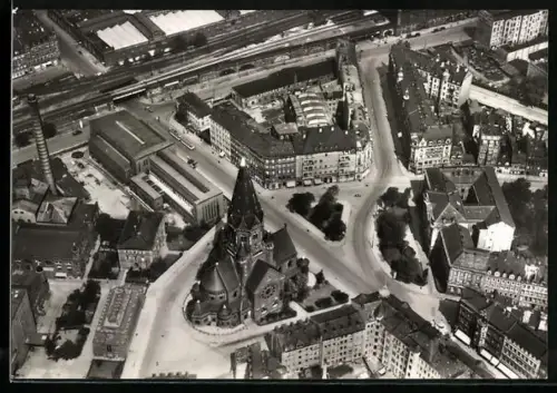 AK Dresden, Wettiner Platz, Luftaufnahme vor 1945