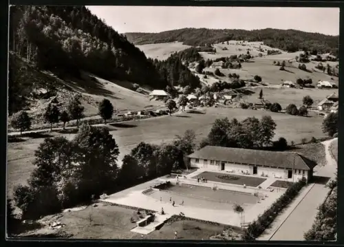 AK Todtmoos /Schwarzwald, Schwimmbad aus der Vogelschau