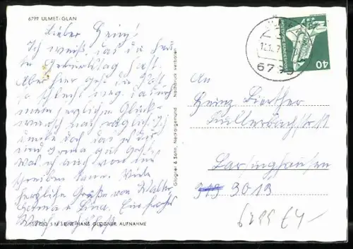 AK Ulmet /Glan, Kirche, Brücke, Ortsansichten