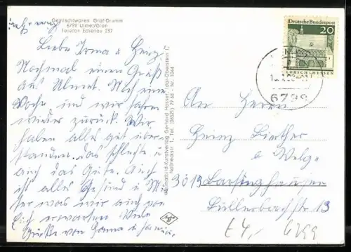 AK Ulmet /Glan, Ortspanorama, Kirche, Gemischtwaren Graf-Drumm