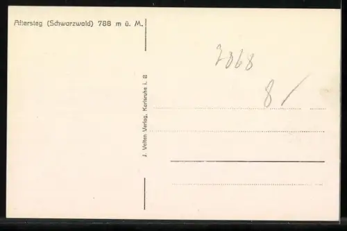 AK Aftersteg /Schwarzwald, Ortsansicht, Tal, Bauernhäuser