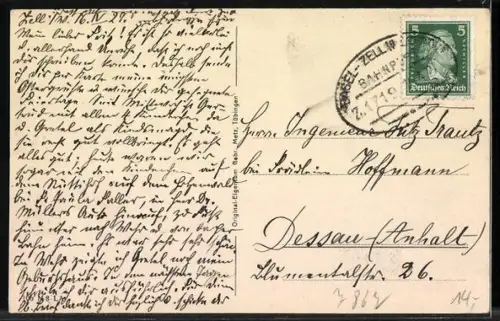 AK Wehr i. Baden, Ortsansicht mit Kirche und umliegenden Bergen