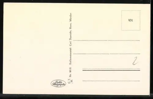 AK Witzenhausen a. d. Werra, Deutsche Kolonialschule, Innenhof, Gedächtniskapelle