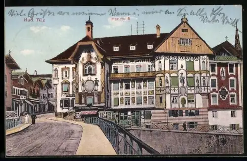 AK Bad Tölz, Marienstift, Brücke