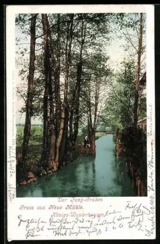 AK Königs-Wusterhausen, Neue Mühle, Fang-Graben