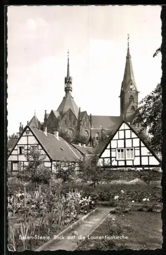 AK Essen-Steele, Blick auf die Laurentiuskirche
