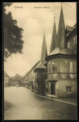 AK Einbeck, Marktplatz, Rathaus