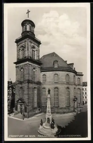AK Alt-Frankfurt, Paulskirche, Einheitsdenkmal