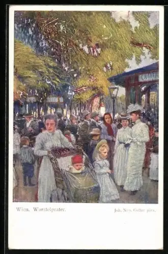 Künstler-AK Joh. Nep. Geller, Wiener Wurstel-Prater