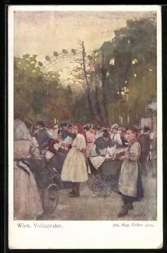 AK Wien, Besucher auf dem Volksprater
