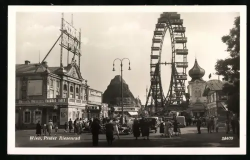 AK Wien, Attraktionen am Riesenrad im Wiener Prater