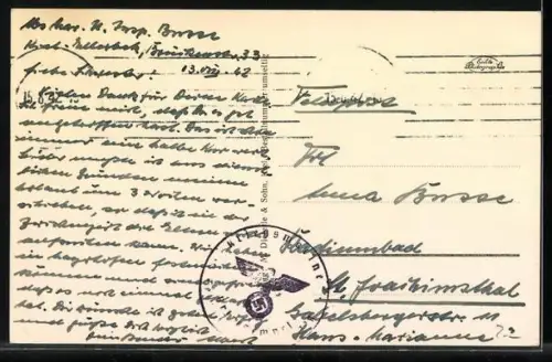 AK Kiel, Blick auf das Hindenburgufer aus der Vogelschau