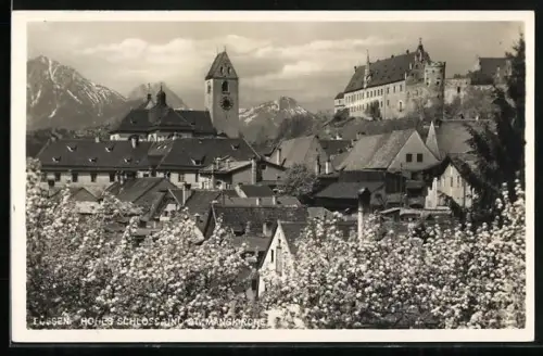 AK Füssen, Hohes Schloss und St. Mangkirche