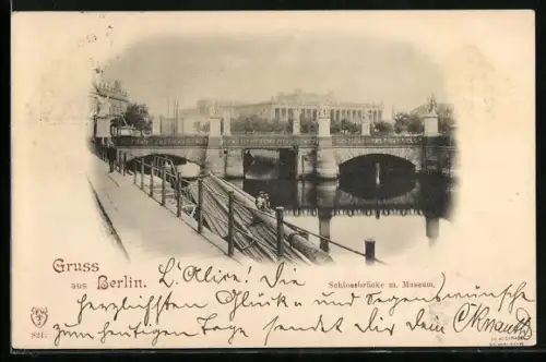 AK Berlin, Schlossbrücke mit Museum