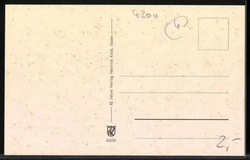 AK Essen-Steele, Humannstrasse mit Geschäften, Bahnhof Steele West, Kaiser-Otto-Platz