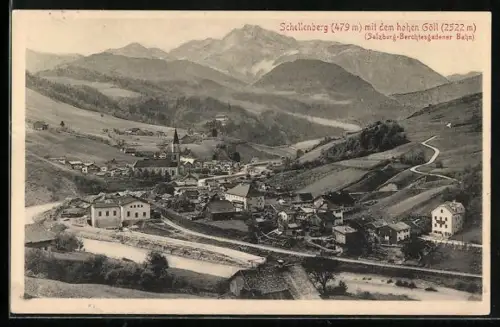 AK Schellenberg /Obb., Gesamtansicht mit dem hohen Göll