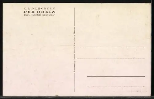 Künstler-AK St. Goar, Ruine Rheinfels
