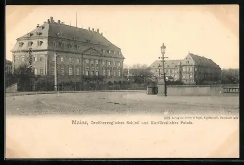 AK Mainz, Grossherzogliches Schloss und Kurfürstliches Palais