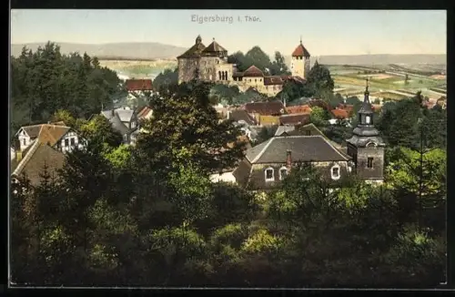 AK Elgersburg i. Thür., Blick auf die Burg