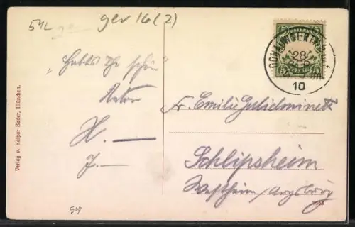 AK Donauwörth, Generalansicht mit Blick zur Kirche