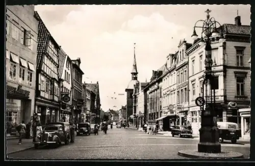 AK Oldenburg i. Oldb., Langestrasse mit Geschäften