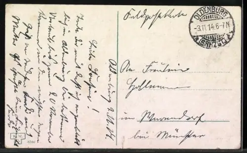 AK Oldenburg i. Gr., Schloss mit Strassenpartie