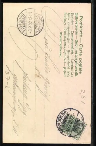 AK Strauss Veilchen in einer Vase