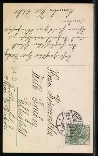 AK Kleiner Gratulant mit Gitarre, Geburtstagsgruss