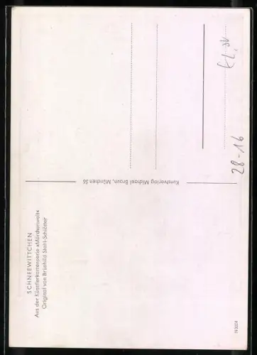 AK Erschrockene Zwerge und schlafendes Schneewittchen