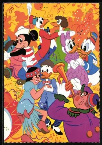 AK Tanzball mit Micky Maus und Donald Duck