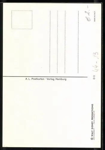 AK Micky Maus gibt Daisy ein Küsschen beim Jahreswechsel
