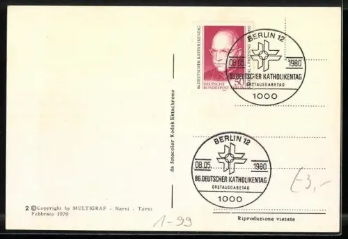 AK Papst Johannes Paul II. die Arme ausbreitend