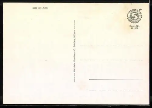 AK Hülsen /Aller, Strassenpartie mit Geschäft, Uferpartie, Ortspartie