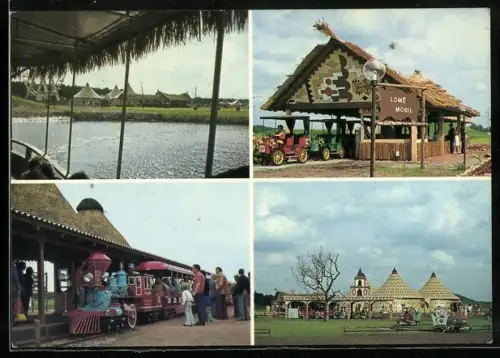 AK Hodenhagen, Afrika Wonderland, Lome Mobil, Kleinbahn, Uferpartie