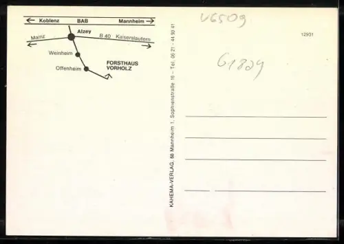 AK Offenheim, Waldrestaurant Frosthaus Vorholz