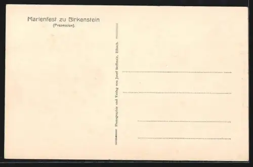 AK Birkenstein, Marienfest, Prozession vor Kirche