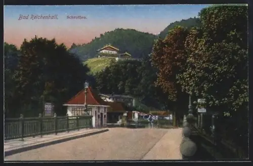 AK Bad Reichenhall, Brücke mit Schroffen