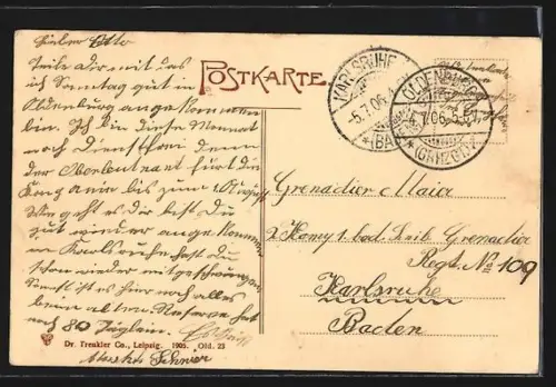 AK Oldenburg i. Gr., Partie an der Post