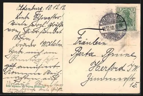 AK Oldenburg / O., Blick zur Post