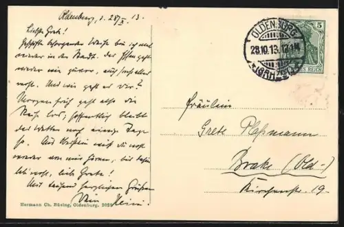 AK Oldenburg / O., Blick zur Post