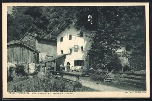 AK Berchtesgaden, Alte Schmiede a. d. Ramsauer Strasse