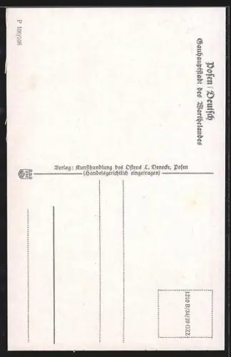 AK Posen / Poznan, Vorderansicht der Bibliothek und des Stadttheaters