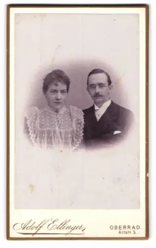 Fotografie Adolf Ellinger, Oberrad, Altstr. 5, Porträt eines Paares
