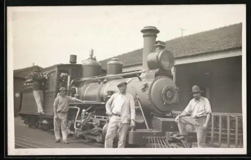 Foto-AK Lokomotive der Baldwin Locomotive Works in Philadelphia, Eisenbahn
