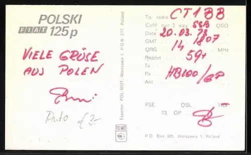 AK Auto Polnischer Fiat 125 p