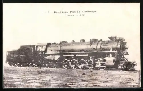 AK Canadian Pacific Railways, Locomotive 5918, Dampflok mit Tender