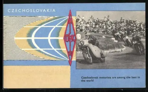 AK Tschechoslowakische Motorräder bei einem Motorrad-Rennen