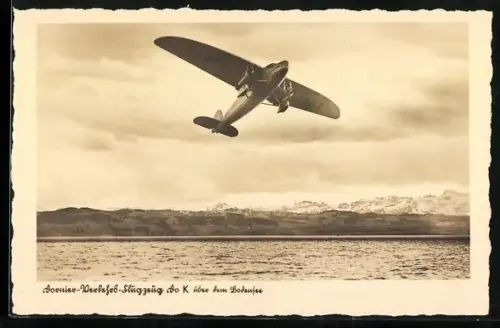 AK Dornier-Verkehrsflugzeug Do K über dem Bodensee