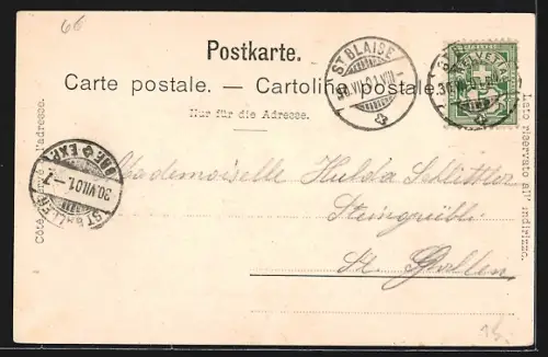 AK Neuchâtel, Vue prise depuis l`Hôtel Bellevue